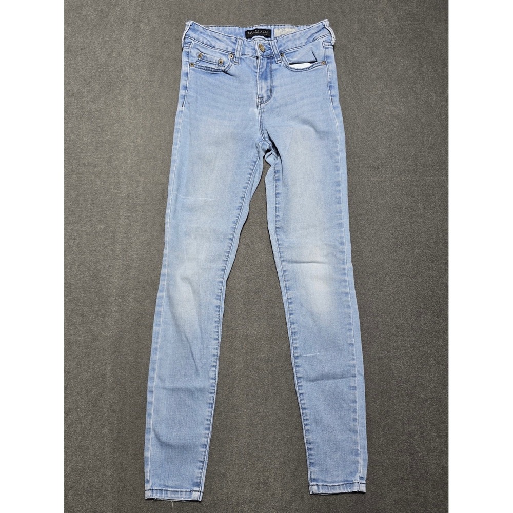 Aeropostale High Waisted Jegging Jeans Size‎ 0 REG Light Wash Denim Y2K